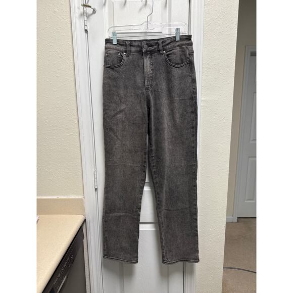 Universal Standard Donna Highrise Curve Straight Leg Jean Stonewash Black 8 Long - Picture 2 of 5